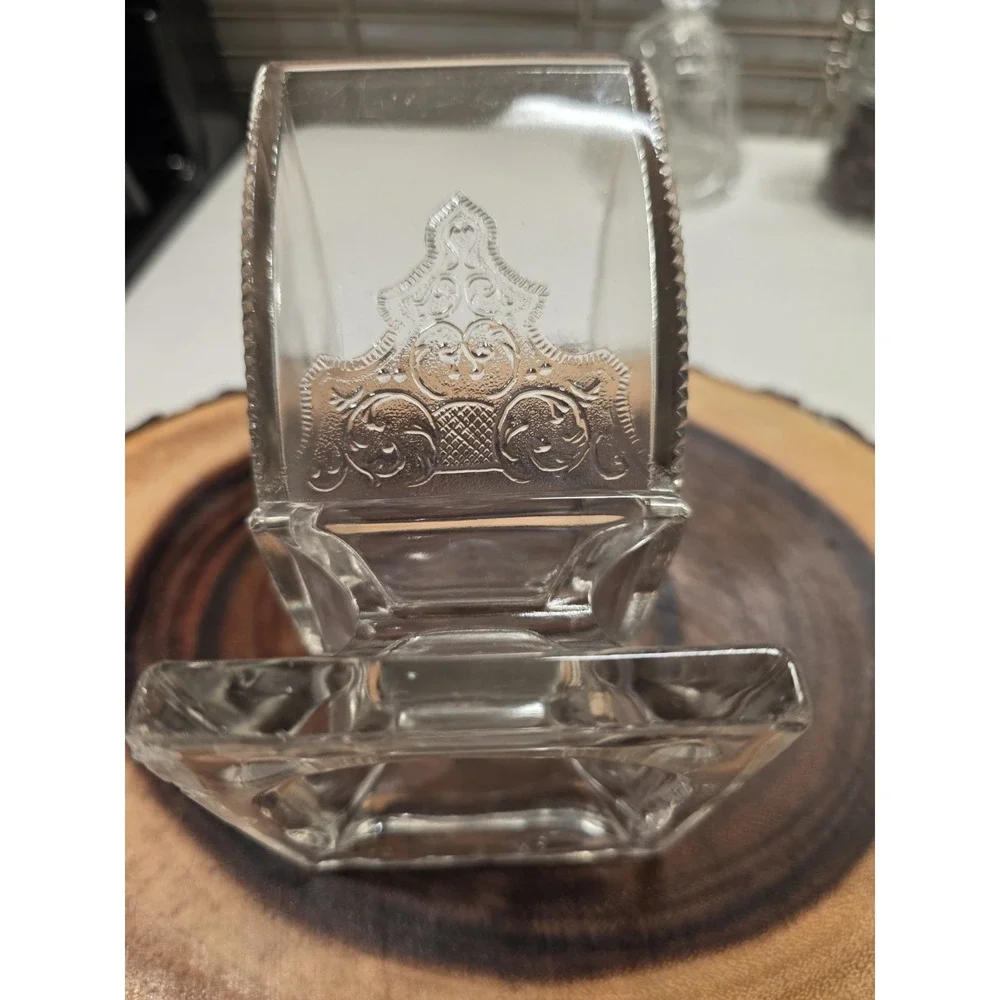 Riverside Glass EAPG Jersey Lily Creamer And Sugar Compote Antique 1880's Footed